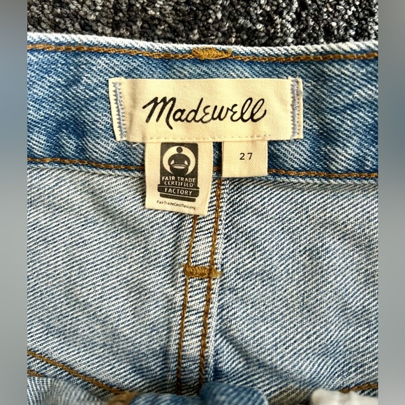 Madewell Rigid Denim Relaxed Mini Skirt Size 27 Like-New - Picture 7 of 8